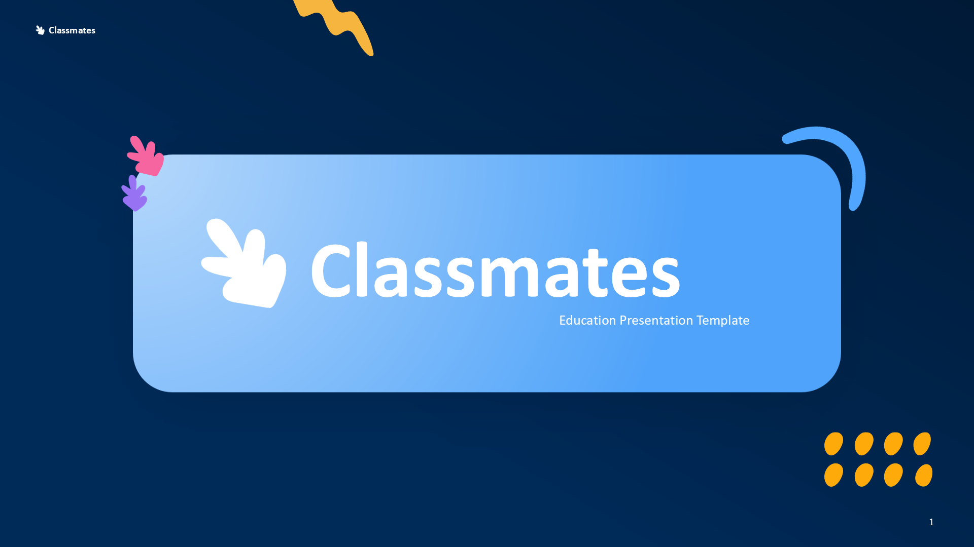 Education Classmate Dark slide 1